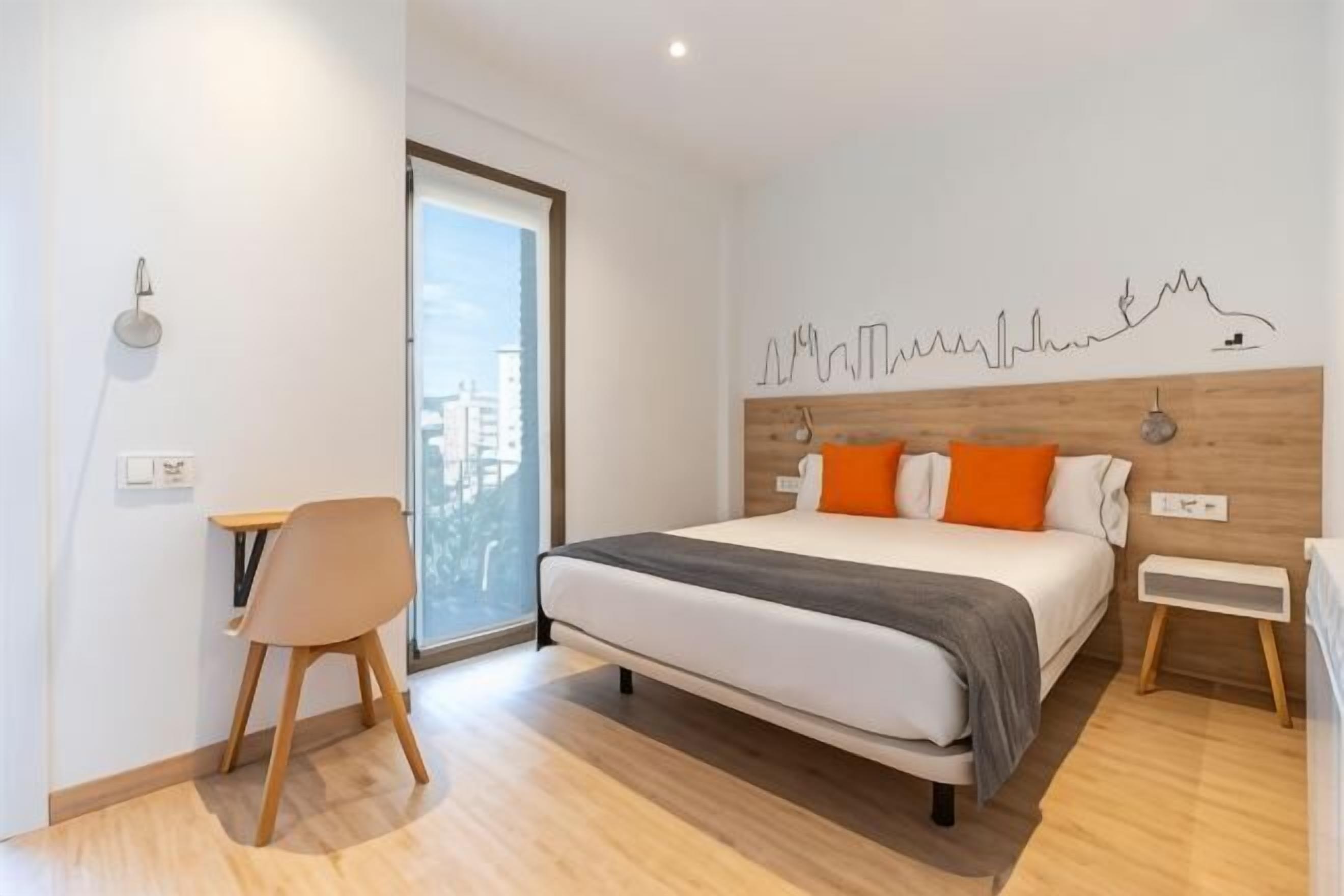 Down comforters, individually decorated, individually furnished