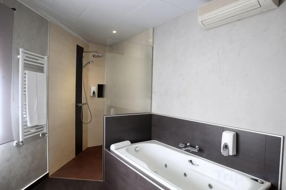 Baño | Secadora de cabello, toallas, jabón, shampoo 