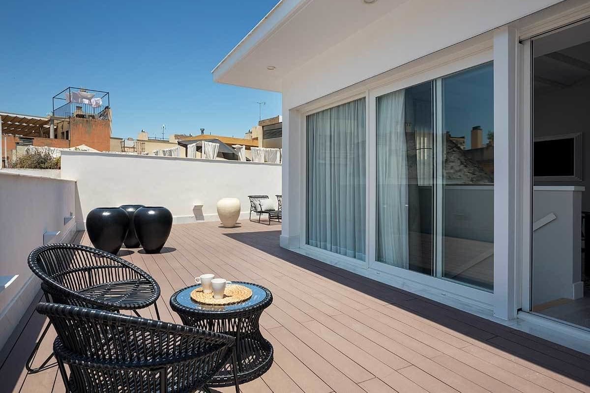 Alloggio su due livelli, 2 camere da letto, terrazzo | Terrazza/patio