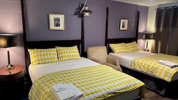 Urban Rustic Double Queen, Garden View | Minibar, individually decorated, individually furnished, blackout drapes