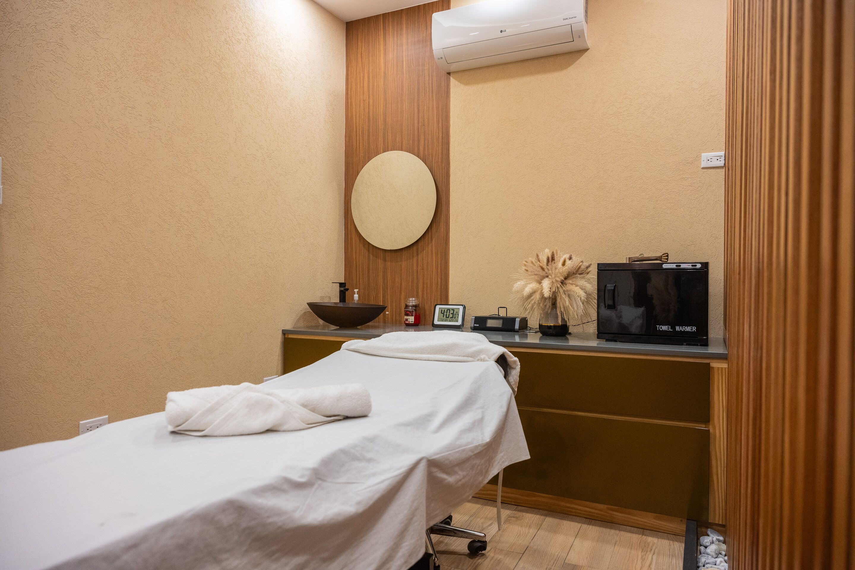 deep-tissue massages, body scrubs, facials, manicures and pedicures