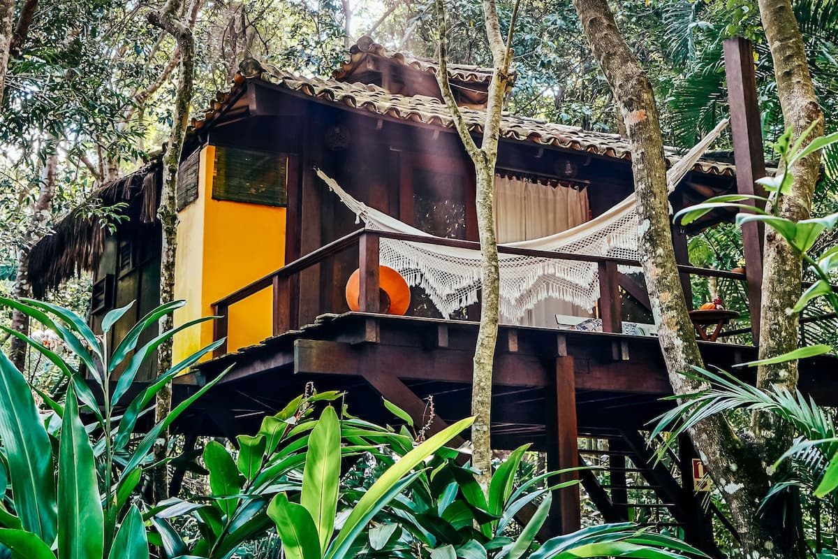 Bangalô com Vista Alta | Vue sur le jardin