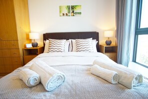 Departamento Premium, 2 habitaciones, vista a la ciudad | 2 habitaciones y sábanas de algodón egipcio 