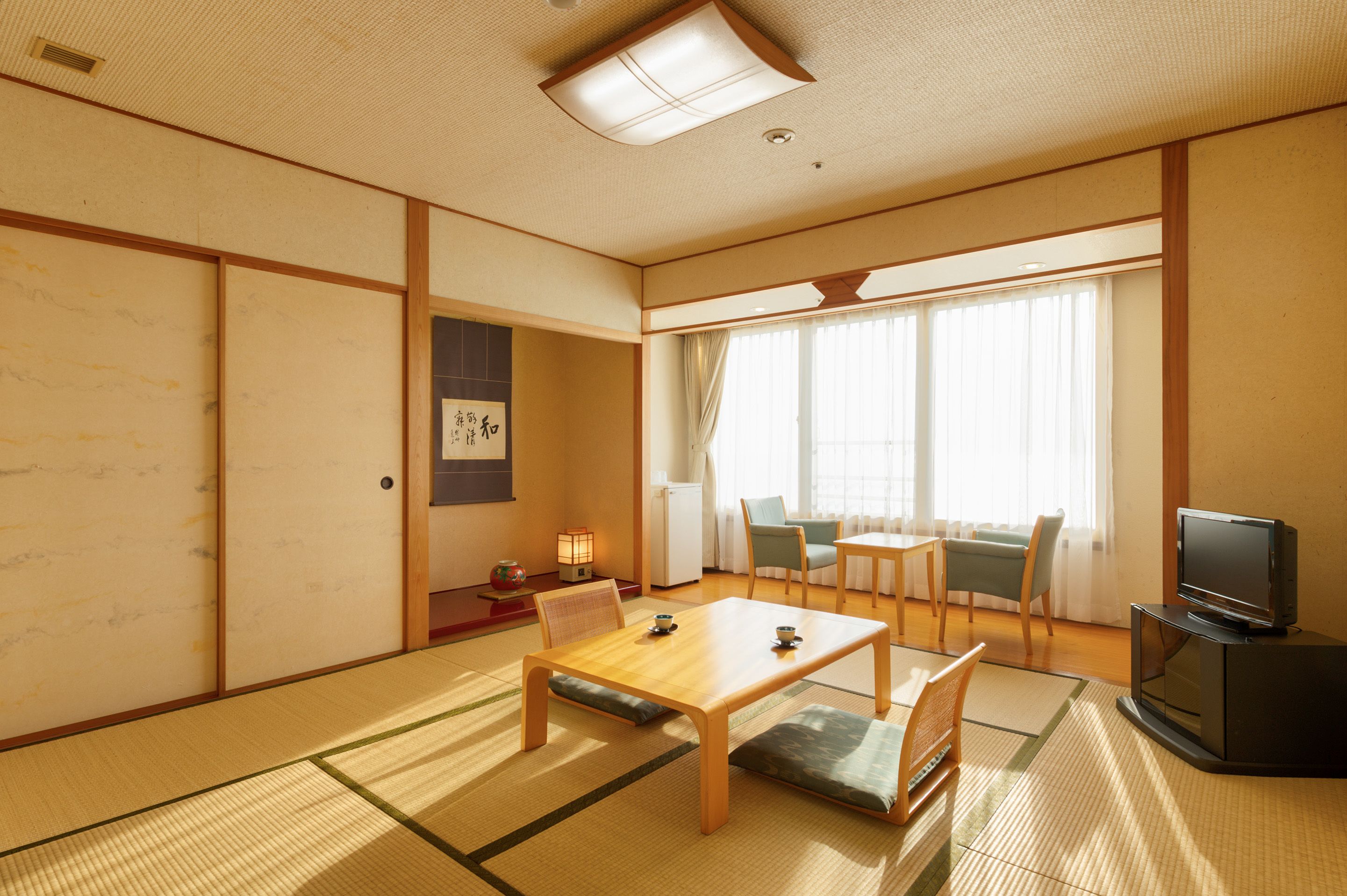 Japanese Style Quadruple Room, Smoking, Shared Bathroom | In-room safe, free WiFi, wheelchair access