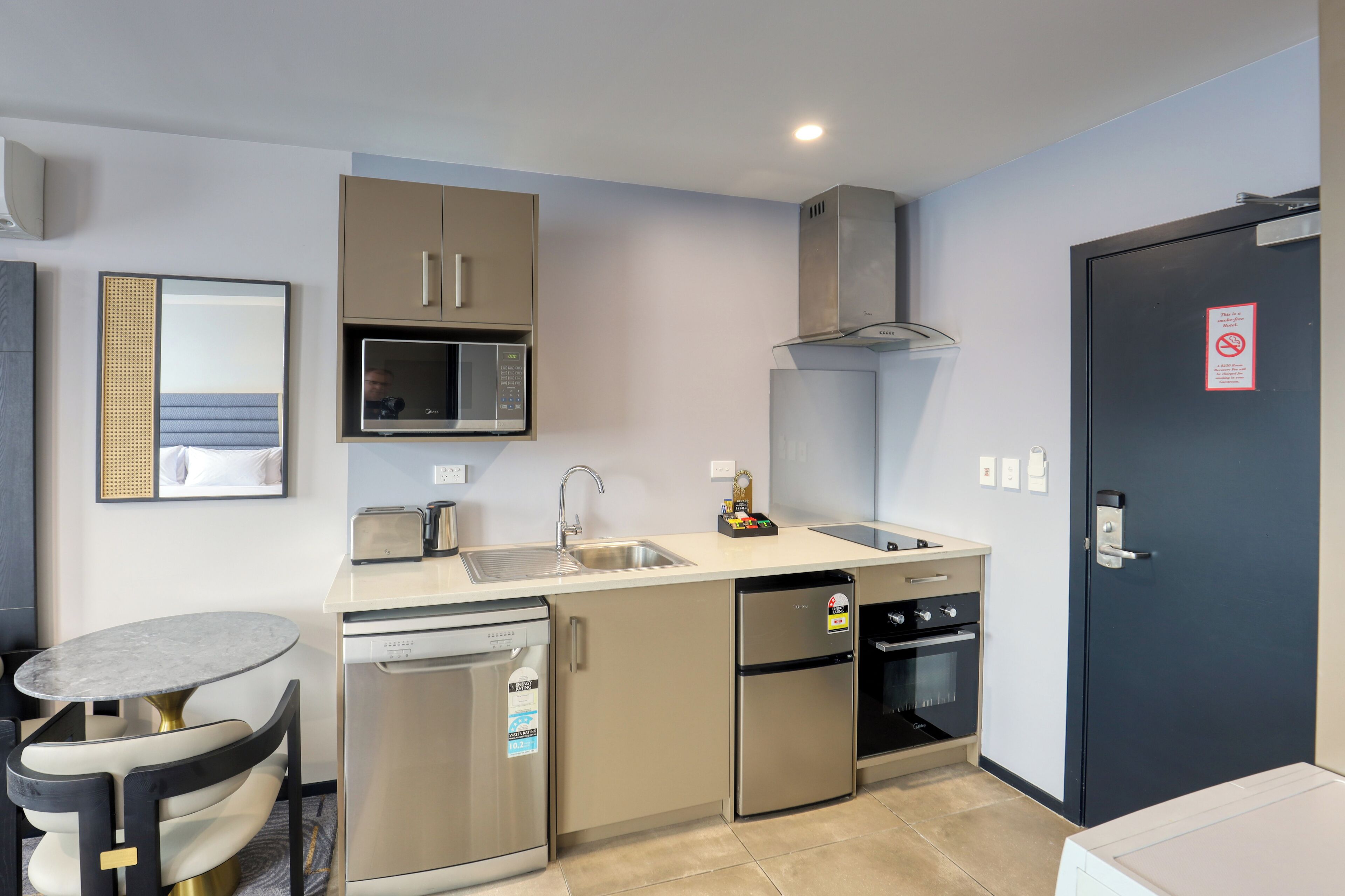 superior studio suite | private kitchen | mini-fridge, microwave, oven, stovetop