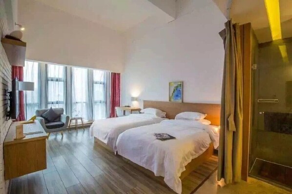 Twin Room, River View | Desk, blackout drapes, free WiFi - River View Boutique Hotel Beibin Road (Chongqing)