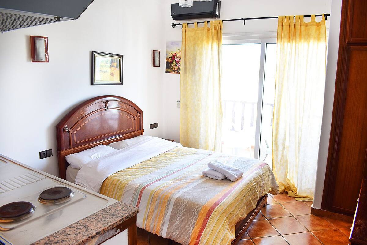 Doppelzimmer, 1 Queen-Bett, Bergblick