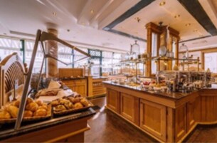 Daily buffet breakfast for a fee