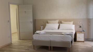 Memory-foam beds, minibar, in-room safe, desk