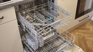 Design-Apartment, Mehrere Betten, Nichtraucher | Eigene Küche | Großer Kühlschrank, Ofen, Herdplatte, Geschirrspüler