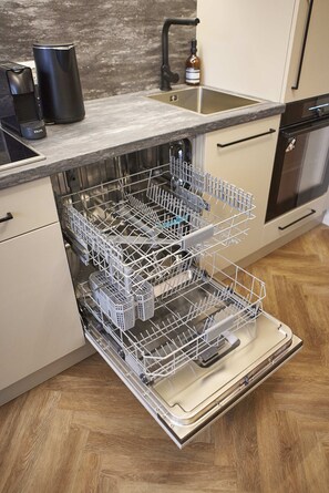 Design-Apartment, Mehrere Betten, Nichtraucher | Eigene Küche | Großer Kühlschrank, Ofen, Herdplatte, Geschirrspüler