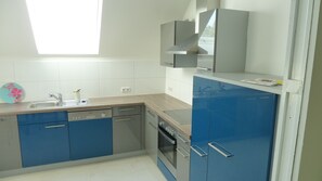 Superior Apartment, 2 Bedrooms, Balcony, River View | Private kitchen | Fridge, microwave, oven, stovetop - Sobieski Apartments Vienna (Vienna)