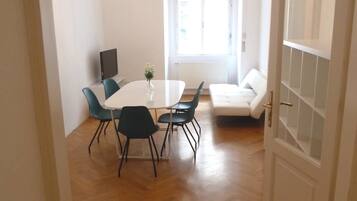 City Apartment, 2 Bedrooms (A26) | Living room | Flat-screen TV