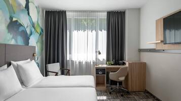 Standardzimmer, 2 Einzelbetten, barrierefrei, Nichtraucher | Allergikerbettwaren, Zimmersafe, Schreibtisch, Verdunkelungsvorhänge