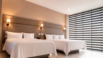 Ropa de cama de alta calidad, cubrecamas y sistema de insonorización