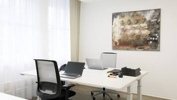 Desk, free WiFi, bed sheets
