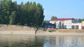 Private beach nearby, sun-loungers, beach umbrellas, windsurfing