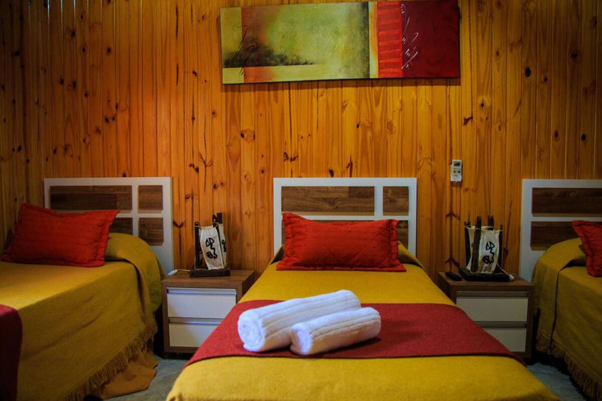 Superior Cabin, 2 Bedrooms, Non Smoking, River View | Desk, iron/ironing board (on request), WiFi (free), bed sheets