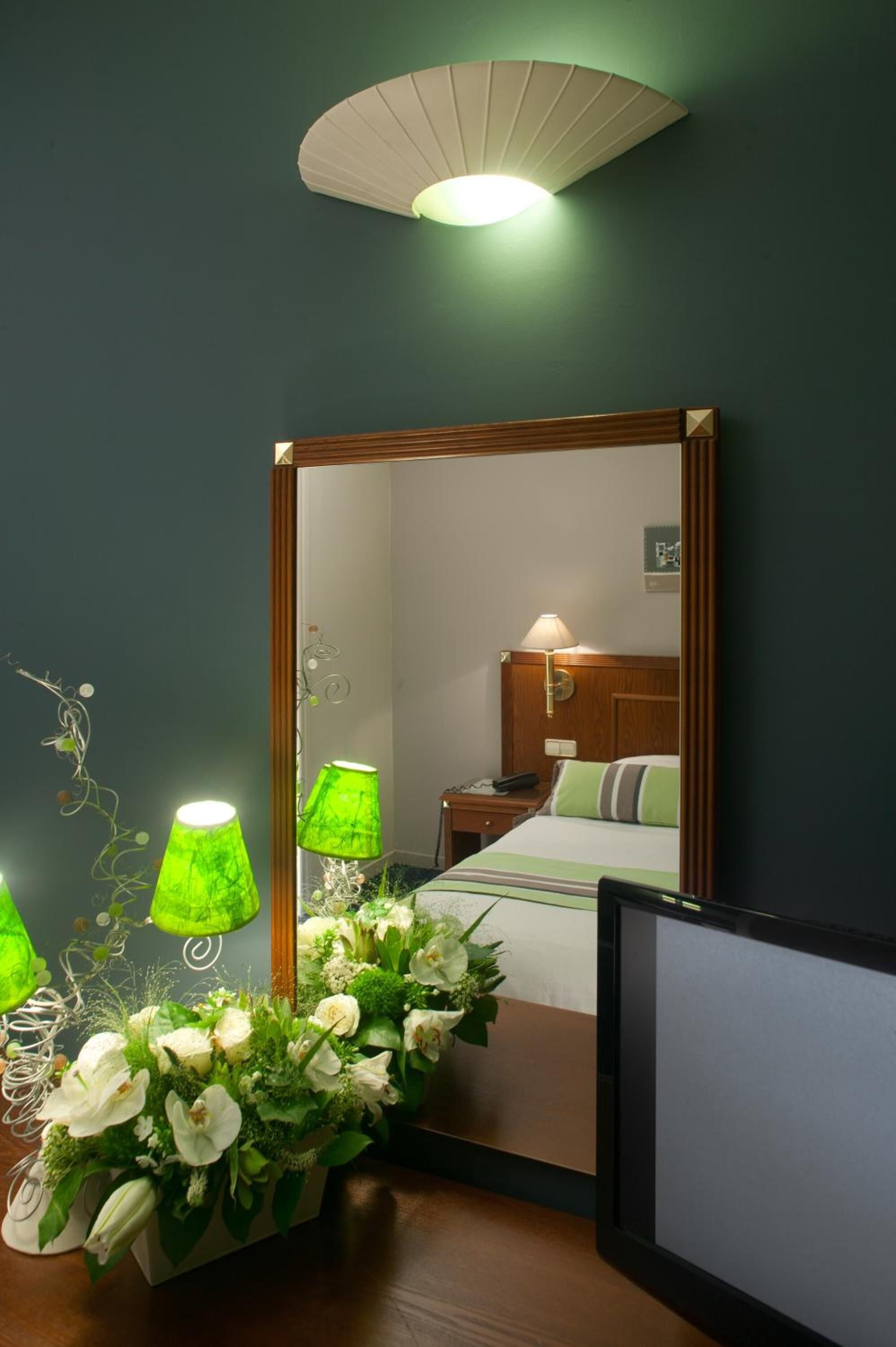 desk, blackout curtains, soundproofing, iron/ironing board