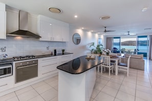 Apartment, Multiple Beds, 2 Bathrooms, Sea View | Private kitchen