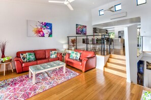 Apartment, 2 Bedrooms, 2 Bathrooms, Ocean View | Living area | 42-inch flat-screen TV with digital channels, TV - Shorelines 2 on Hamilton Island (Whitsundays)