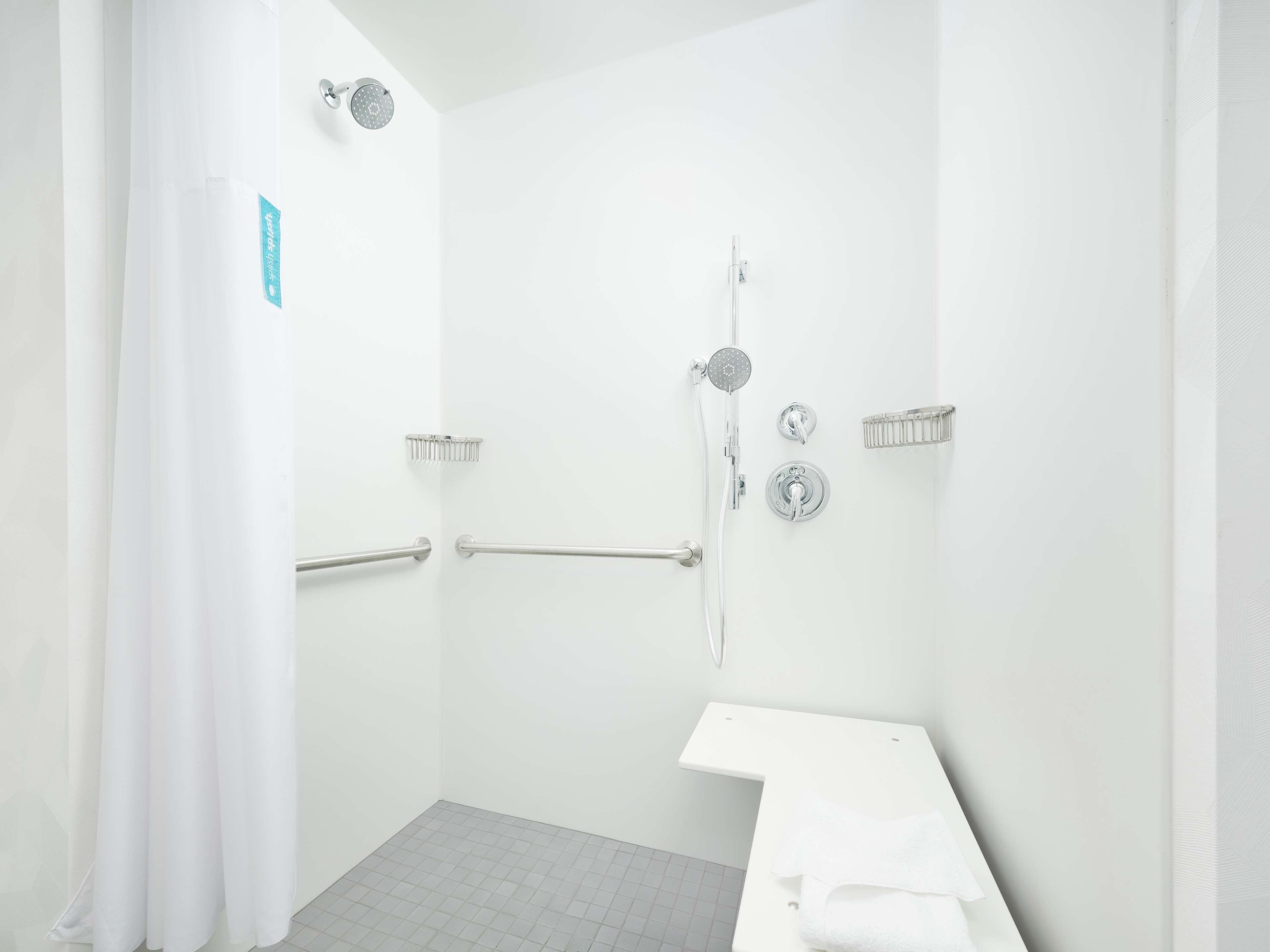 room, 1 king bed, accessible | bathroom shower