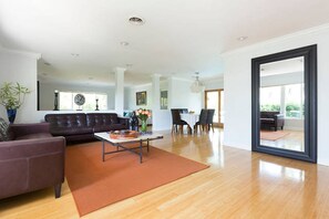 Family House, Multiple Beds, Non Smoking, Private Pool | Living room | Flat-screen TV - Tropical Oasis Estate (Pinecrest)