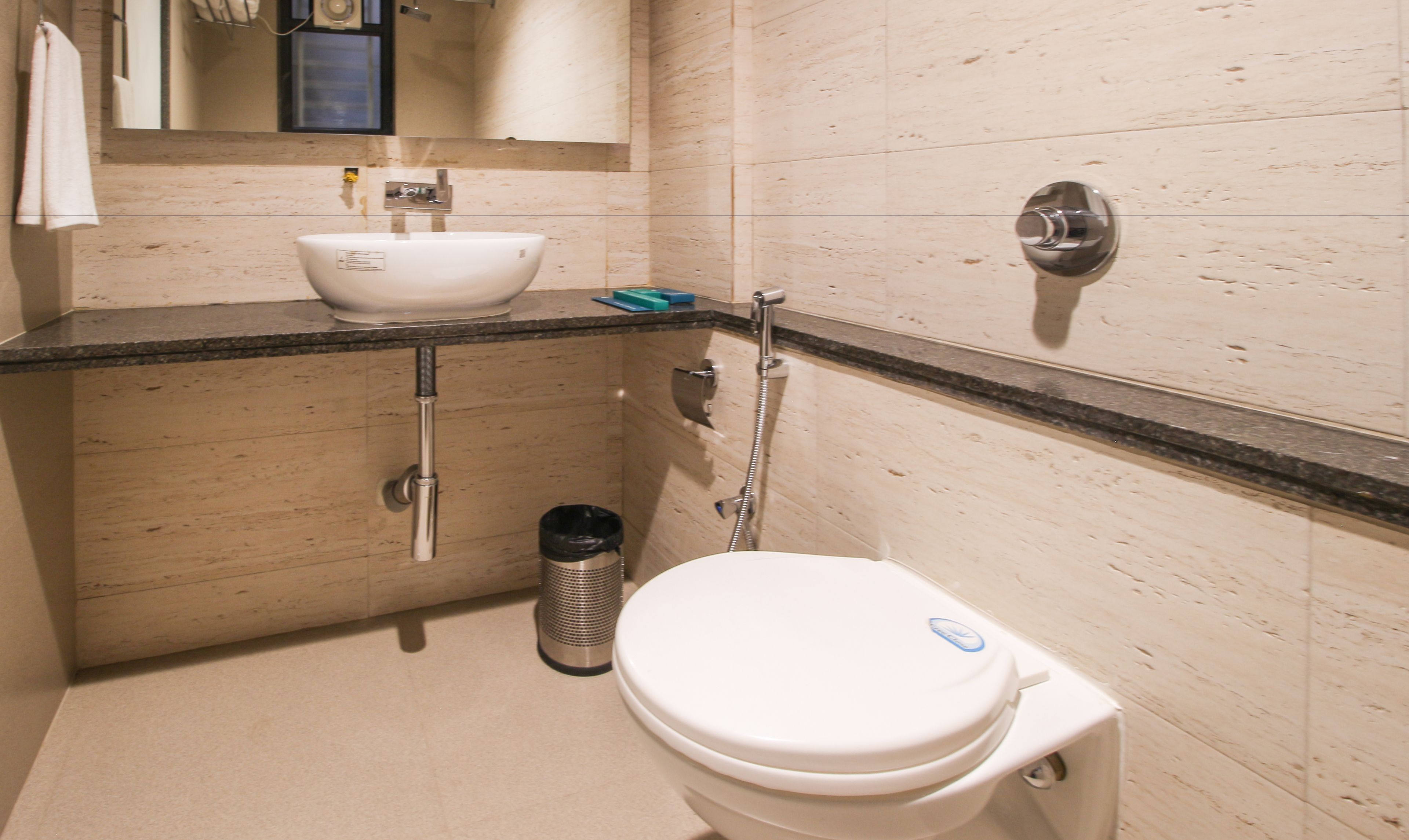 deluxe room | bathroom | shower, free toiletries, towels, soap