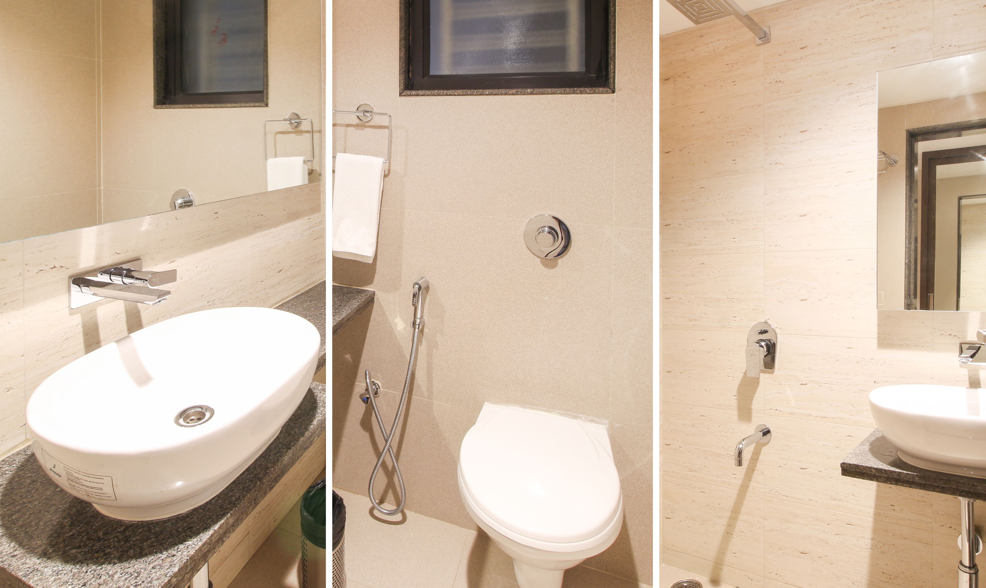 standard room | bathroom | shower, free toiletries, towels, soap