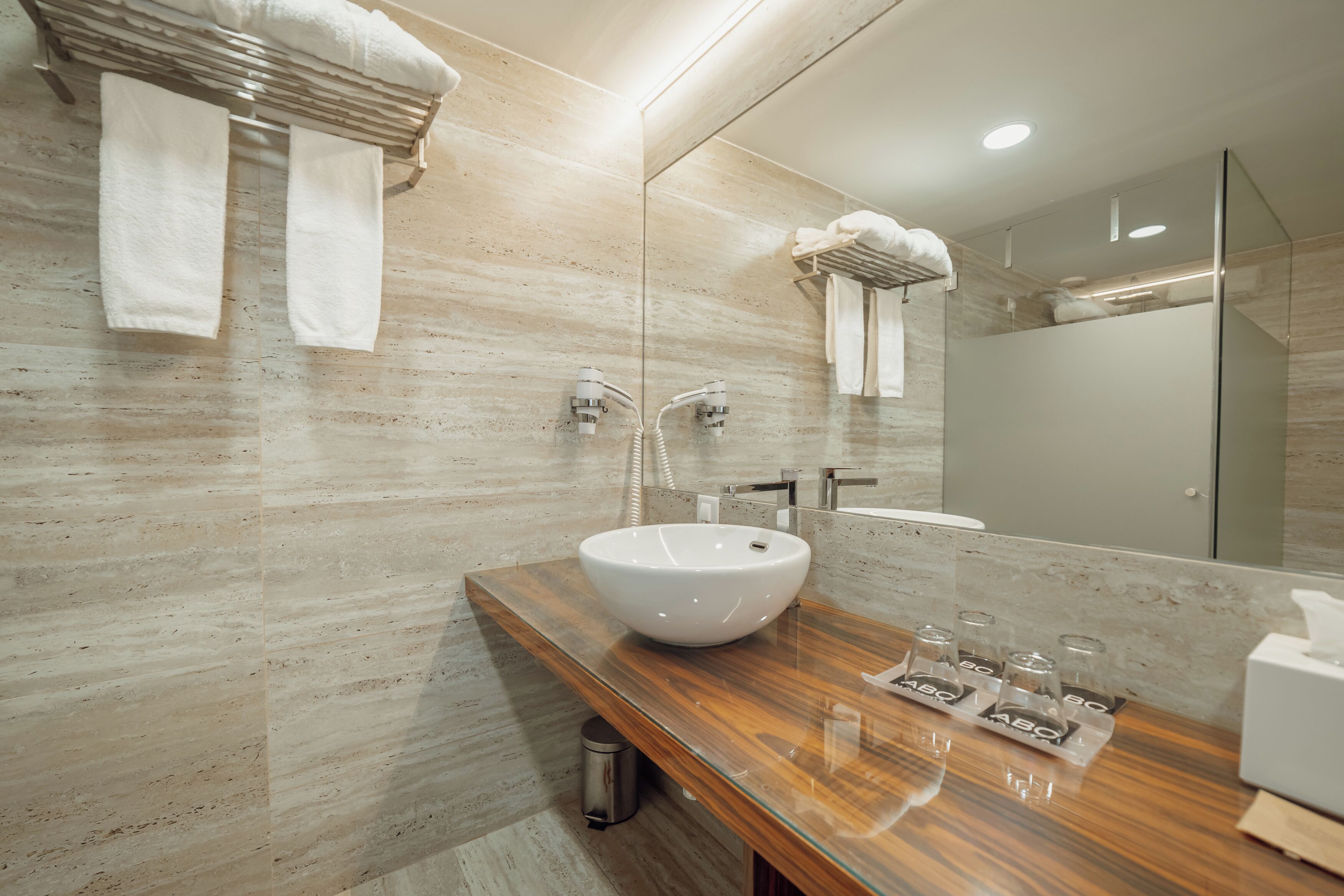 family room | bathroom | shower, free toiletries, slippers, towels