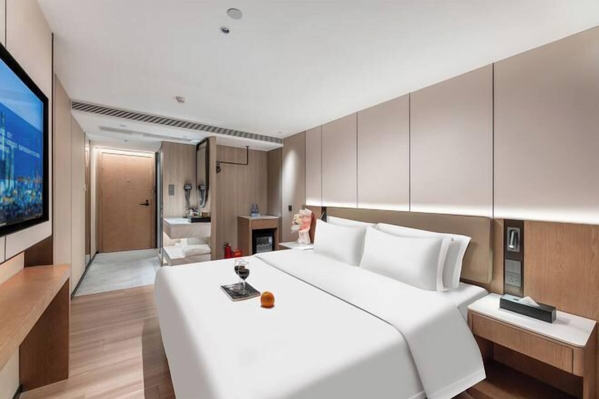 Desk, blackout drapes, soundproofing, rollaway beds