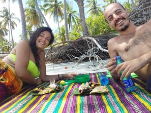 Plage privée, sable blanc, bar de plage