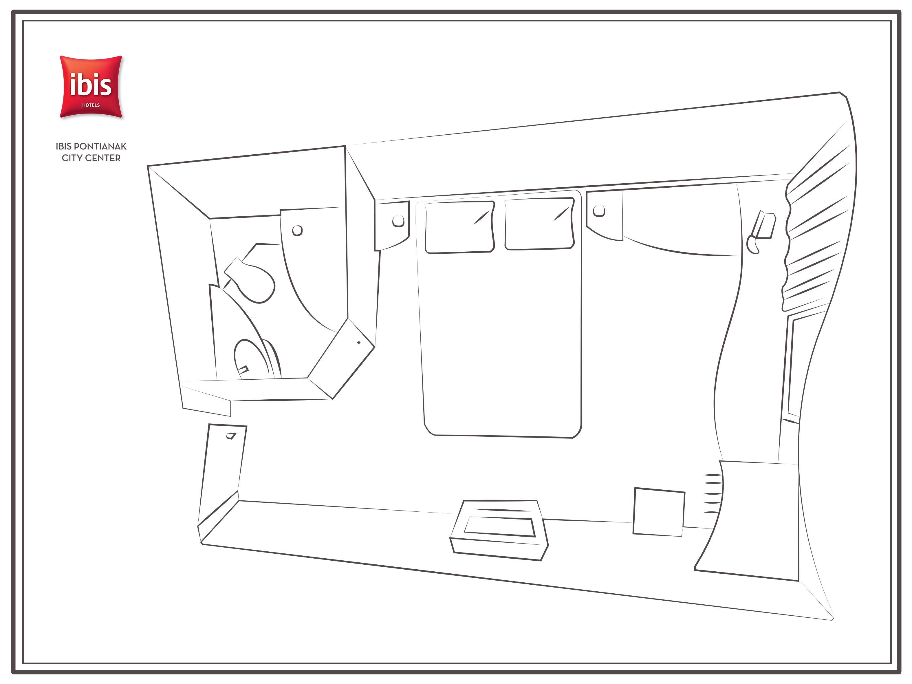 standard room, 1 double bed | floor plan