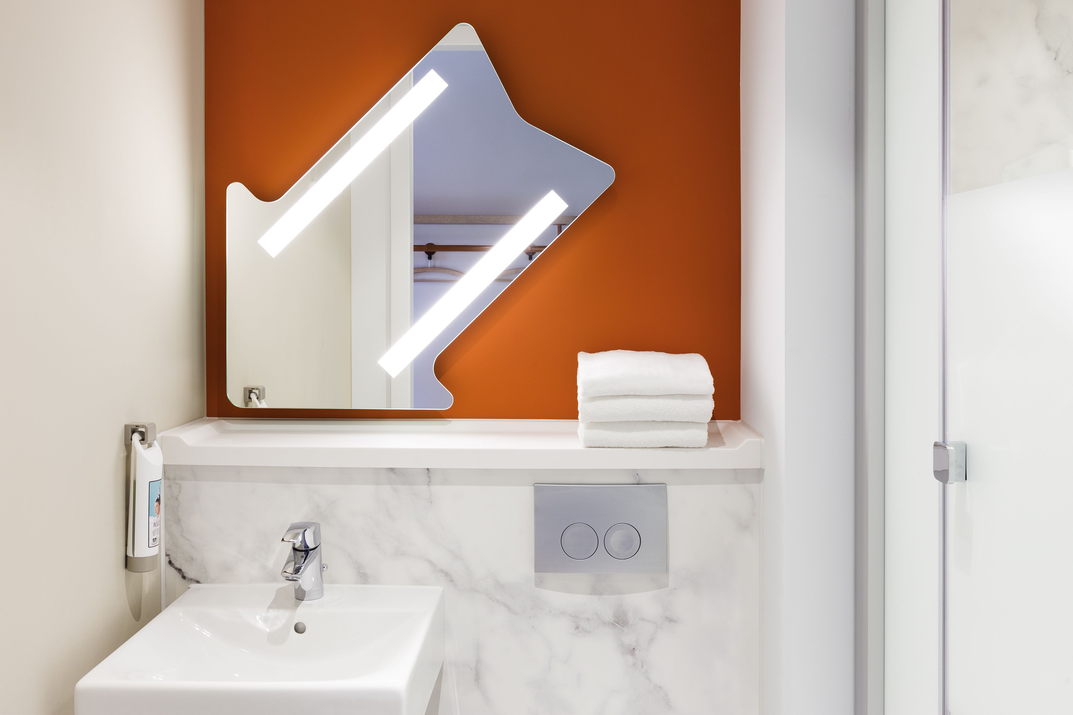 shower, eco-friendly toiletries, towels