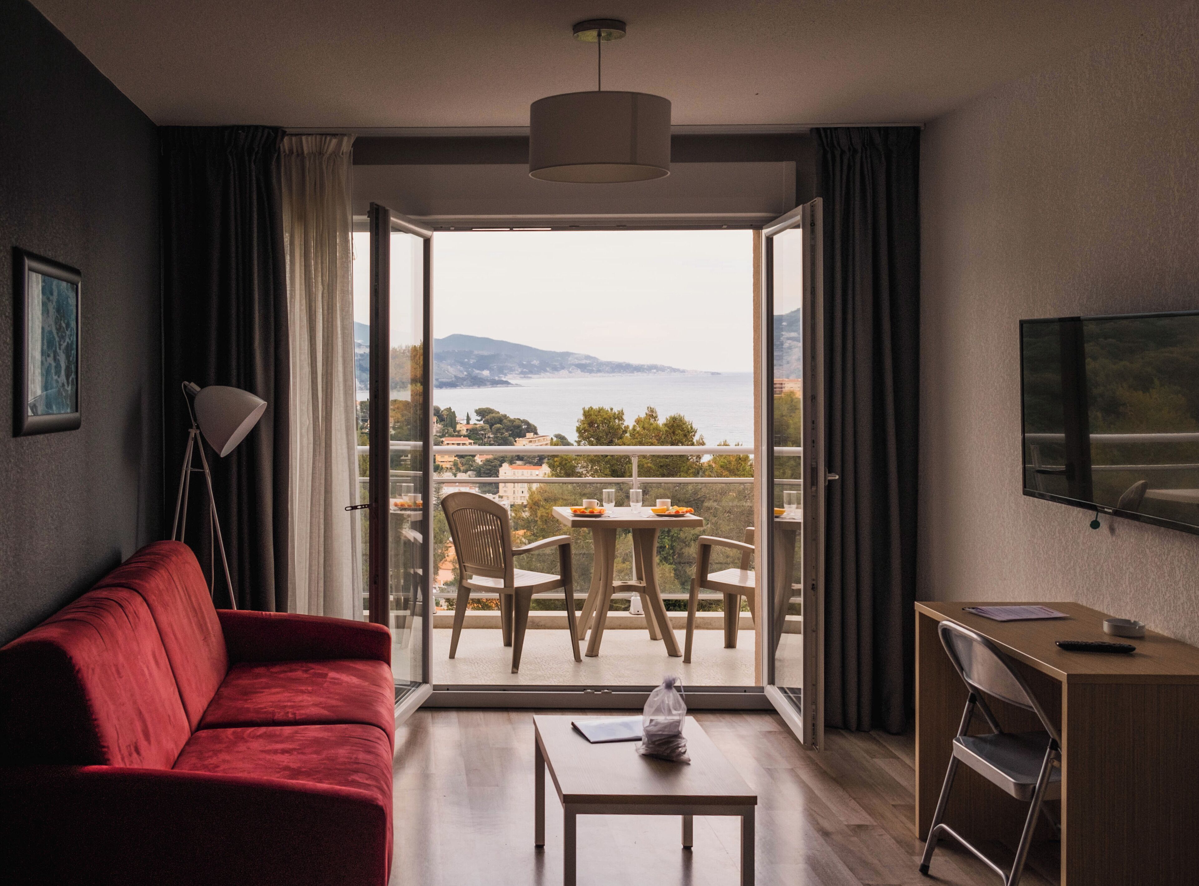 全景公寓, 1 間臥室, 海景 | 露台/庭院