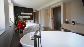 Desk, blackout drapes, soundproofing, iron/ironing board