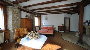 Desk, blackout drapes, soundproofing, iron/ironing board