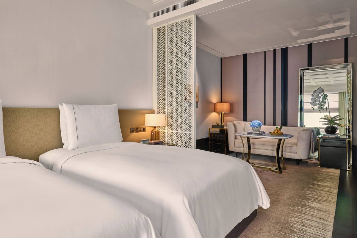 Habitación Deluxe con 2 camas individuales | 1 dormitorio, sábanas italianas Frette, ropa de cama de alta calidad