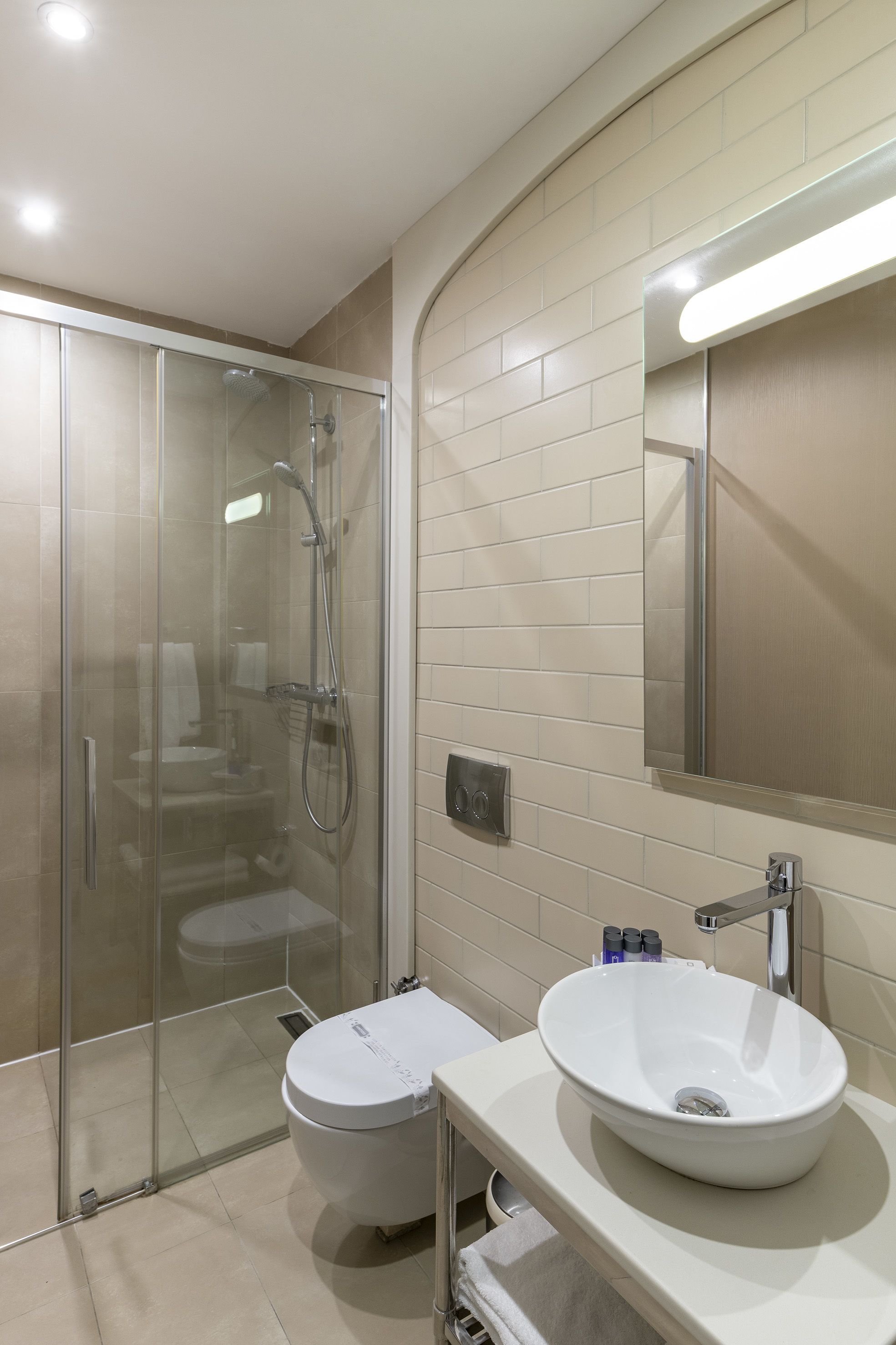 free toiletries, hair dryer, slippers, towels