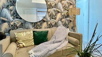 Adam'sCrib Apartment by Azure Residences 2 Bedrooms | Living area | 55-inch Smart TV with digital channels, TV, Netflix