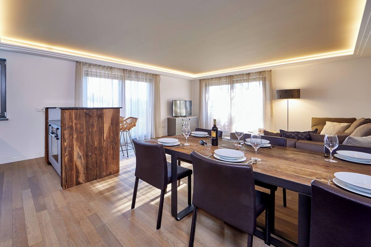 Suite Confort, 2 habitaciones, vistas a la montaña (6) | Sábanas de algodón egipcio, ropa de cama de alta calidad, caja fuerte