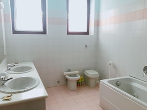 Suite | Bathroom | Shower, free toiletries, hair dryer, bidet