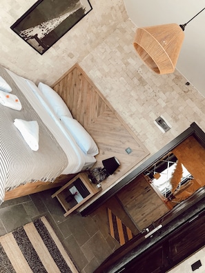 Chambre Supérieure, 1 grand lit, balcon, vue mer | Draps italiens Frette, literie de qualité supérieure