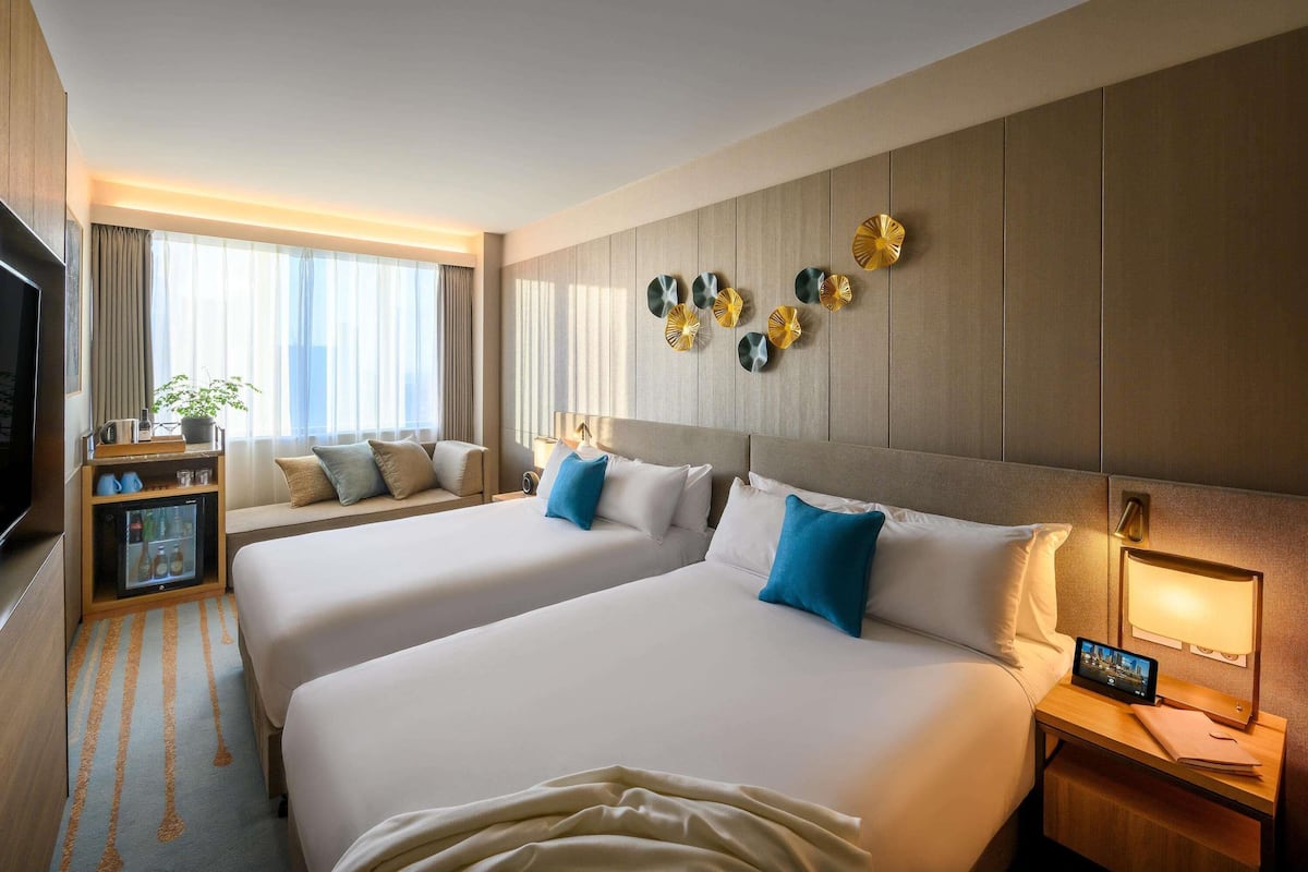 Phòng đôi Deluxe, 2 giường đôi | Bộ đồ giường cao cấp, minibar, két bảo mật tại phòng