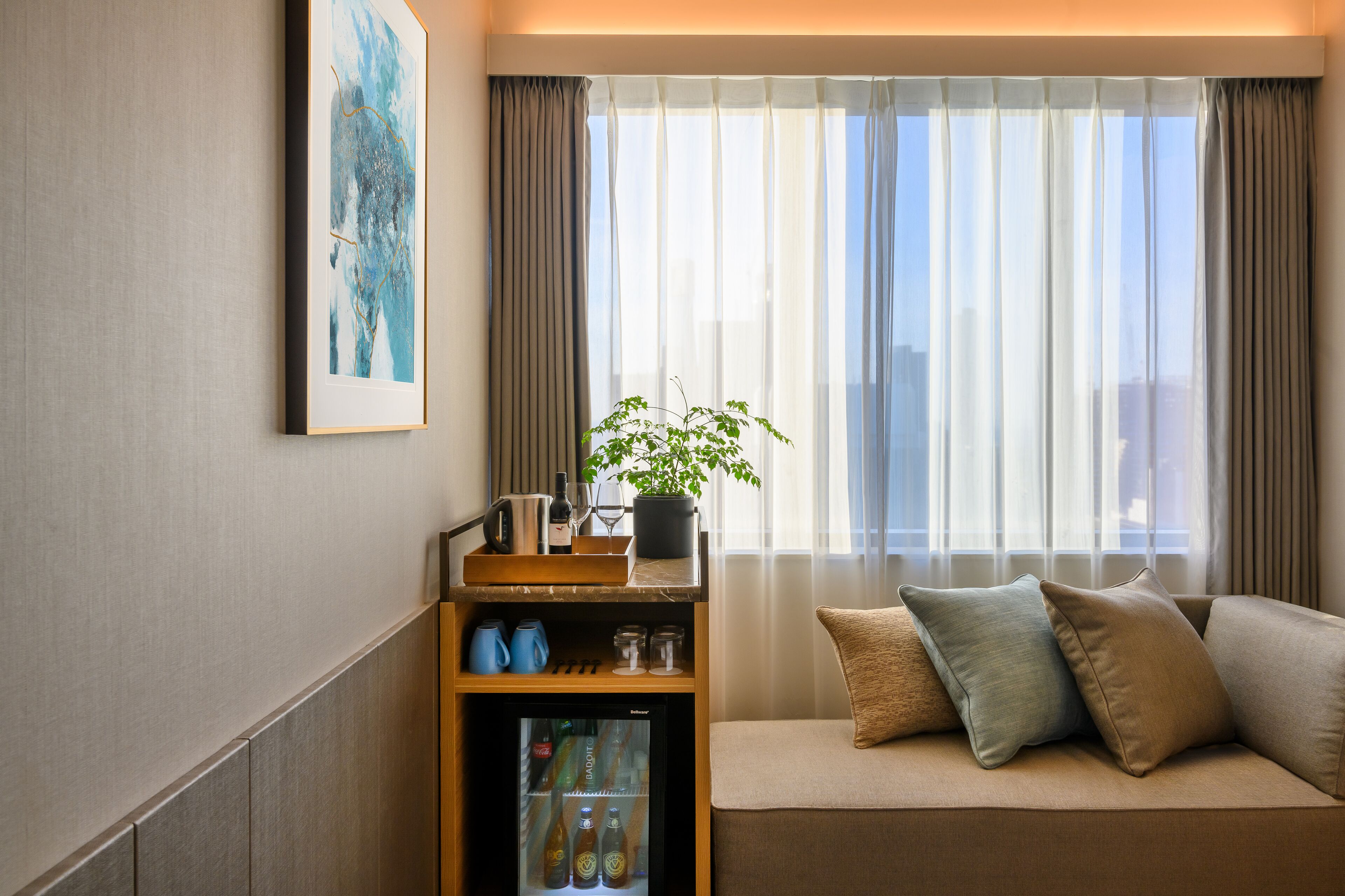 deluxe double room, 2 double beds | view from room