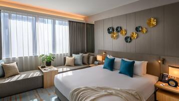 Ropa de cama de alta calidad y minibar