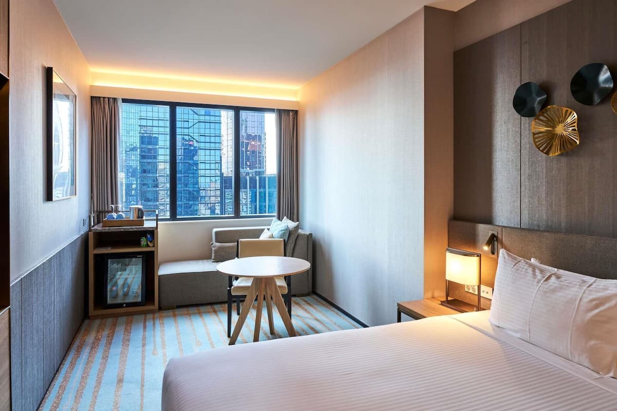 Ropa de cama de alta calidad y minibar