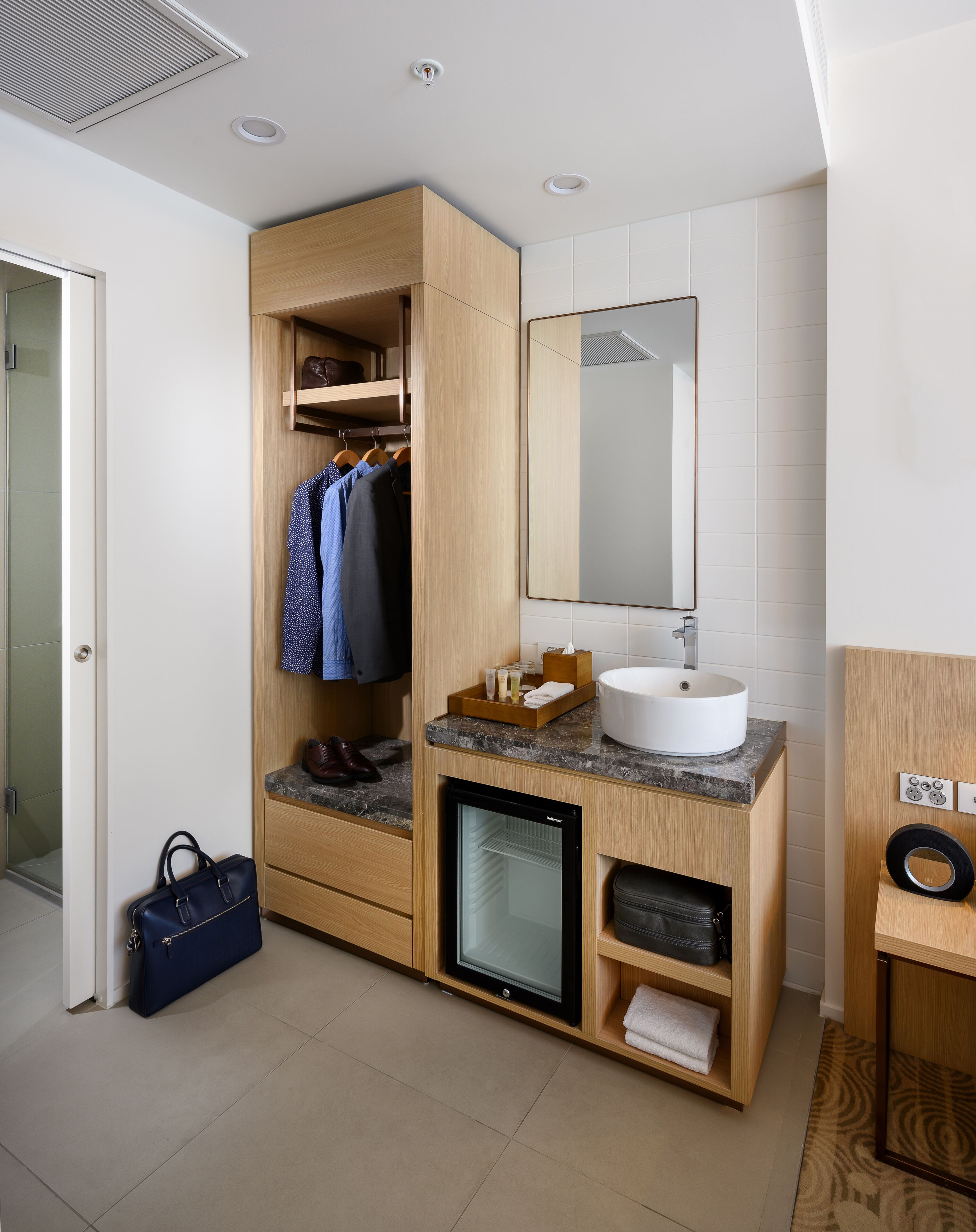 superior queen room | living area | smart tv