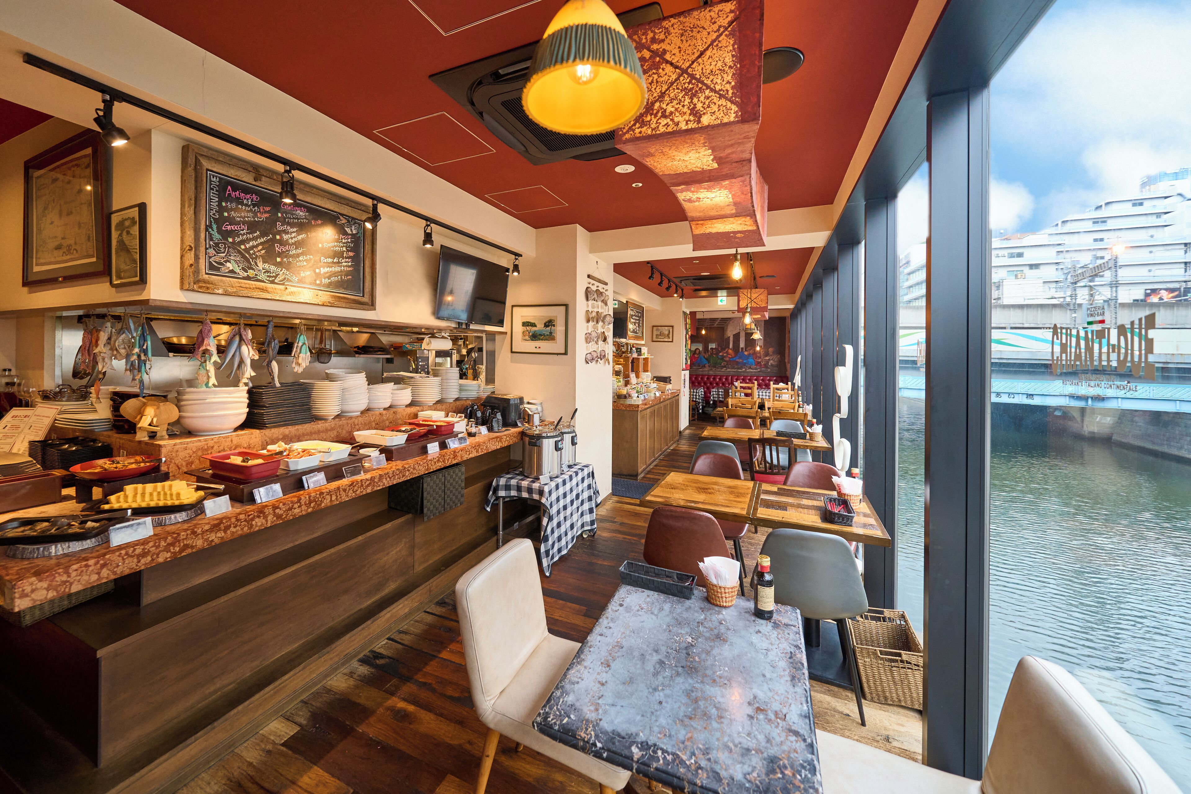 breakfast, lunch, dinner served; italian cuisine