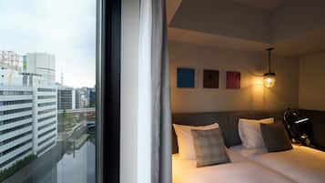 Chambre avec lits jumeaux, non-fumeur (17sqm) | Vue depuis le balcon
